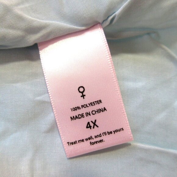 NWT Selkie Princess in Misty Blue Puff-Sleeve Mini Dress 4X - Picture 4 of 8